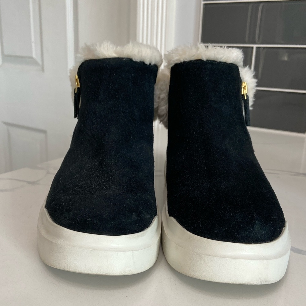 Cole Haan GrandPro Rally Black White Faux Fur-Lined Sneakers Waterproof 9.5 - Picture 3 of 12